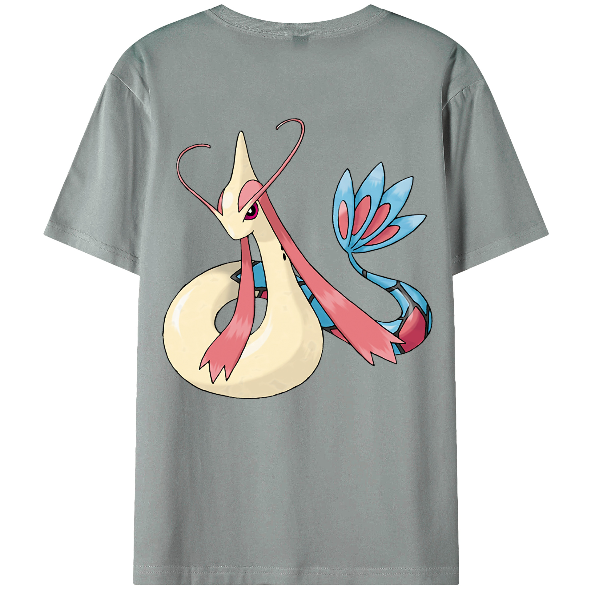 （画像用） ポケットモンスター Pokémon 綿100％ メンズ半袖Tシャツ（バックプリント） 通気性